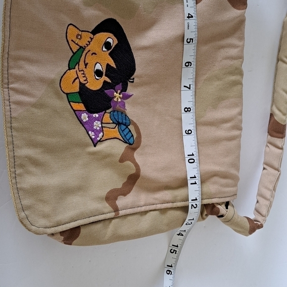 Dora the Explorer Camouflage Canvas Crossbody Bag Embroidered Padded Shoulder - Picture 9 of 13